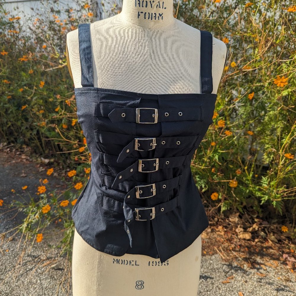 Funhouse Buckle Top with Zipper Size M